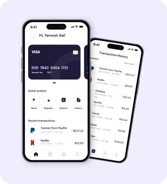 Mobile app mockup